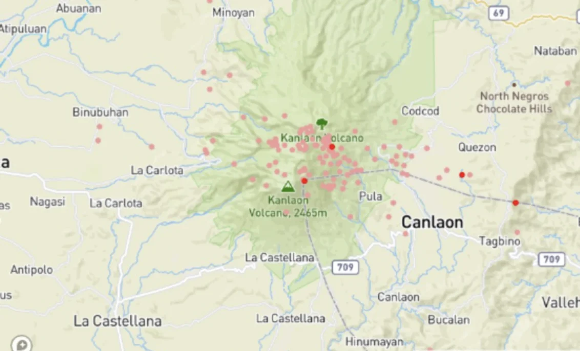 Earthquake map - PHIVOLCS